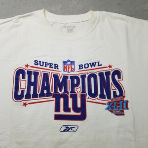 New York Giants Superbowl XLII T-Shirt Mens Size XL White NFL Champions